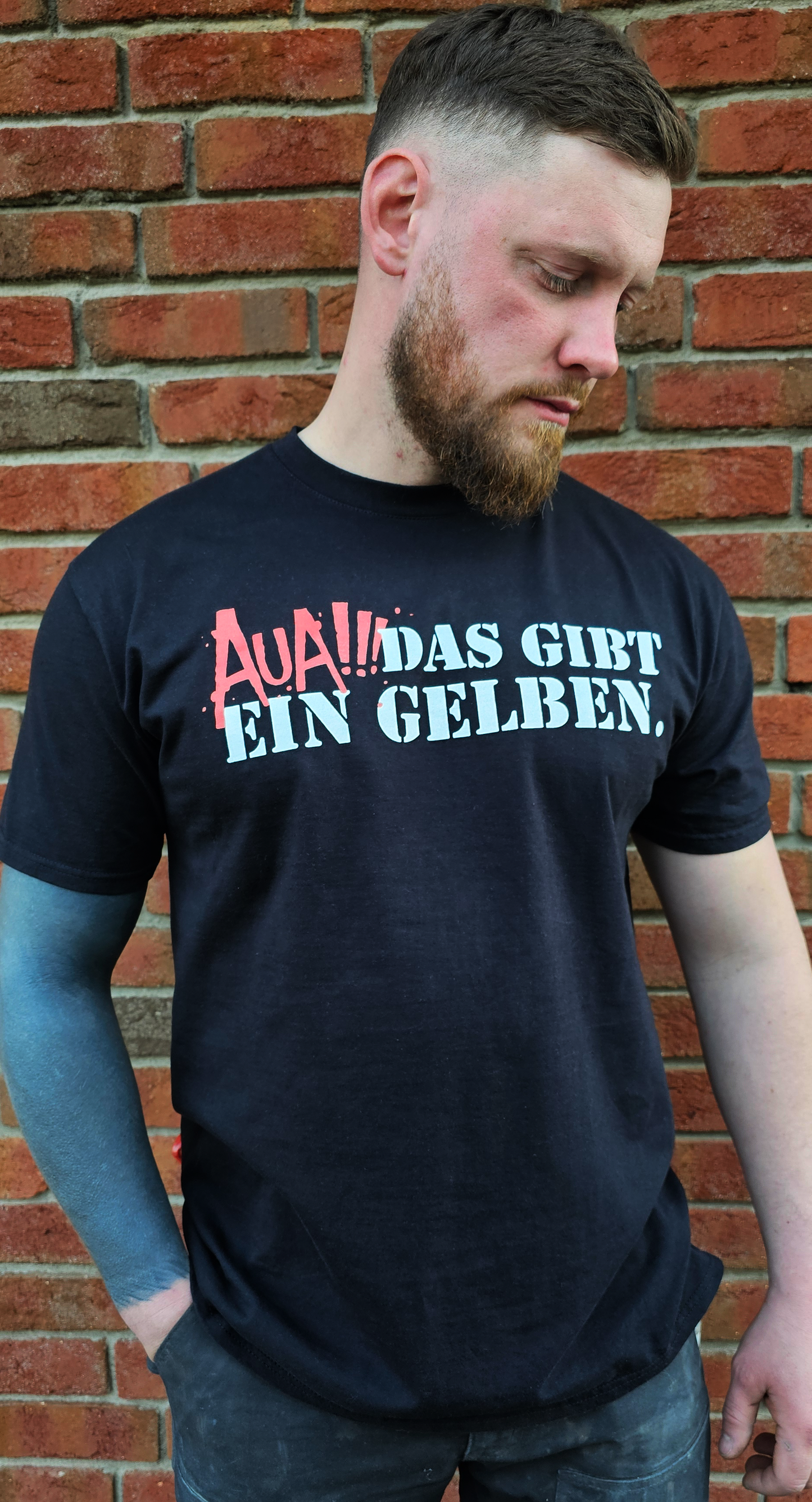 GT DAS HANDWERK - KURZARM STIFTI T-SHIRT SCHWARZ