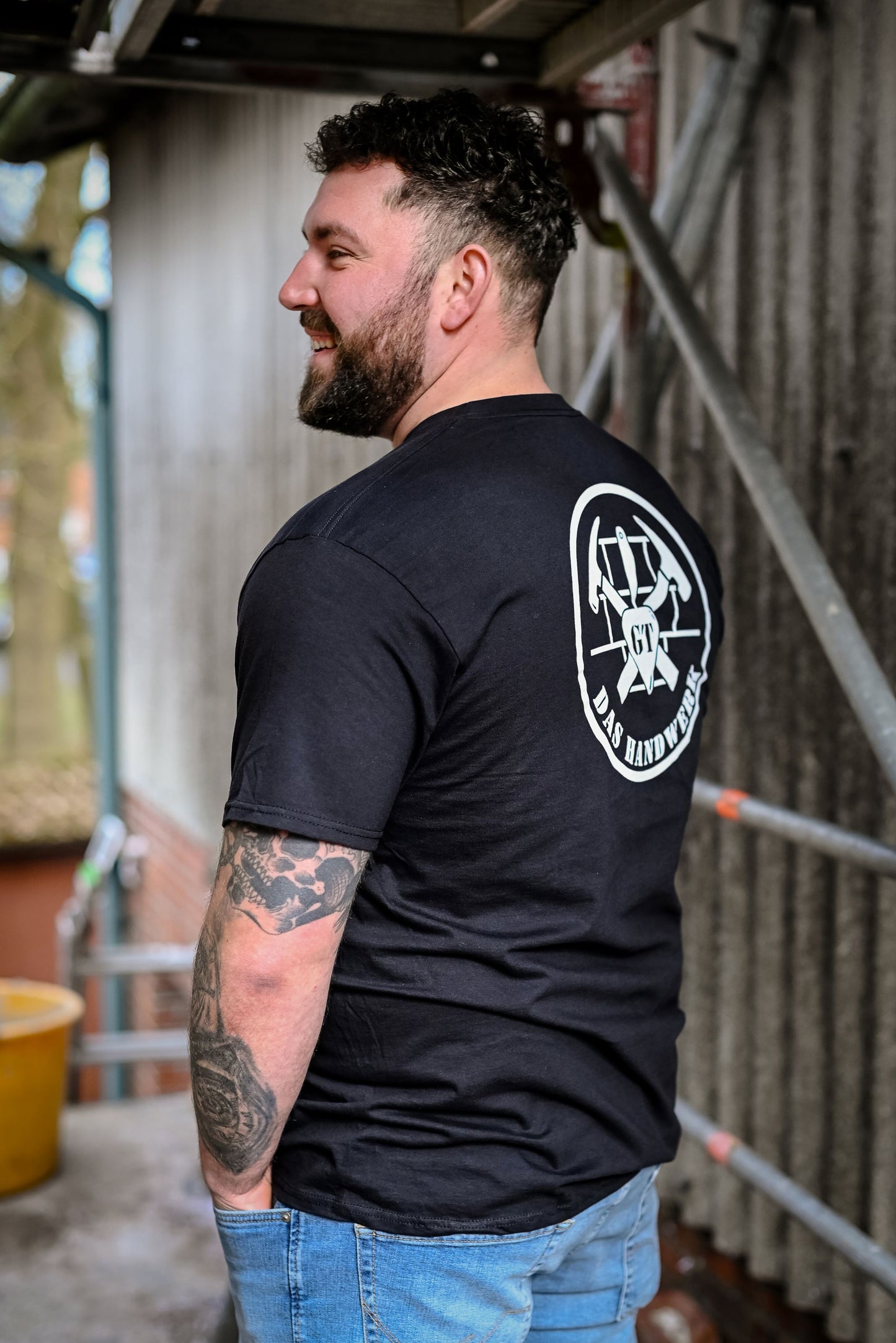 GT DAS HANDWERK - KURZARM T-SHIRT SCHWARZ