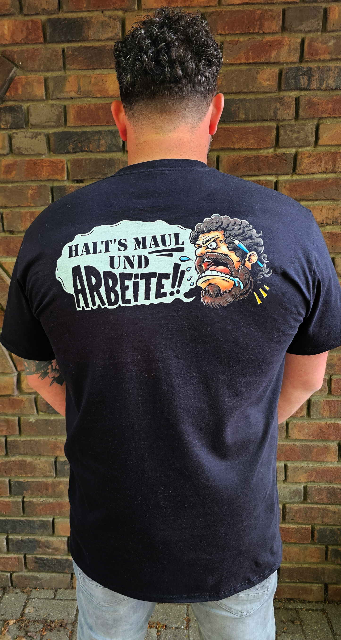 GT DAS HANDWERK - KURZARM WOLLE T-SHIRT SCHWARZ